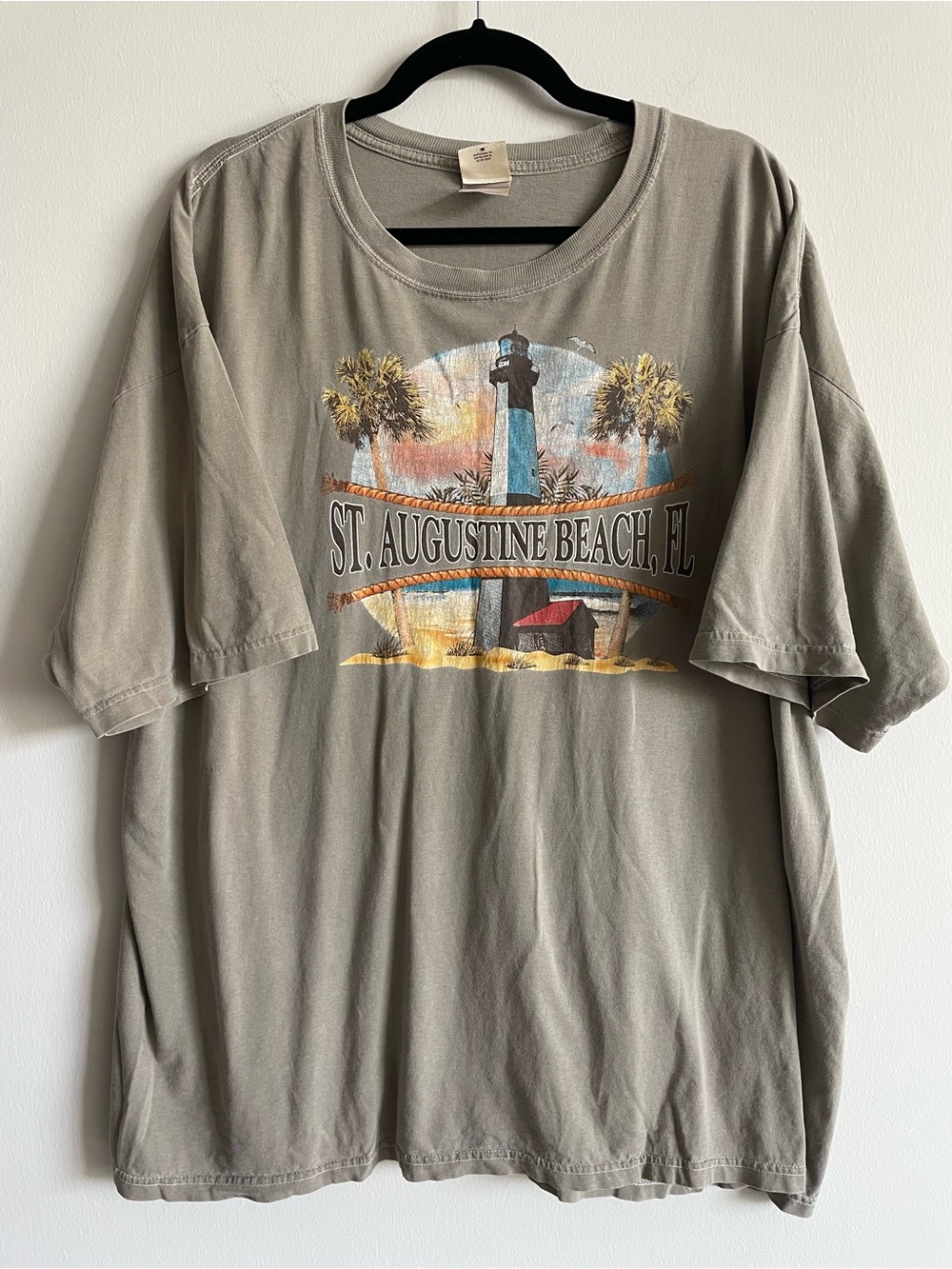 Vintage Anvil Chroma Zone tourist graphic t-shirt St. Augustine Beach Florida 2X